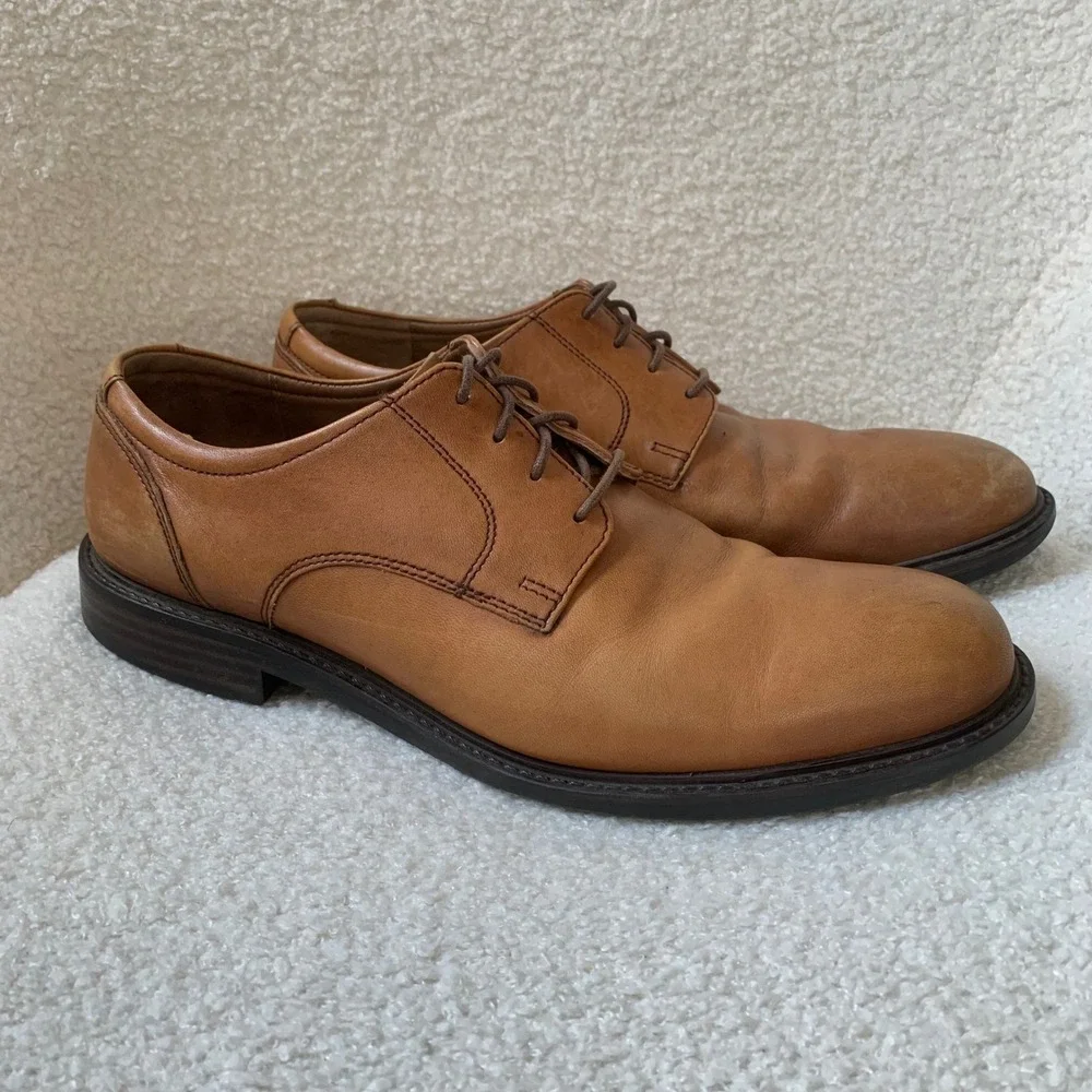Men's Tabor Plain Toe Oxford Shoes Leather Calfskin 20-3360 Size 10 Lace Up
